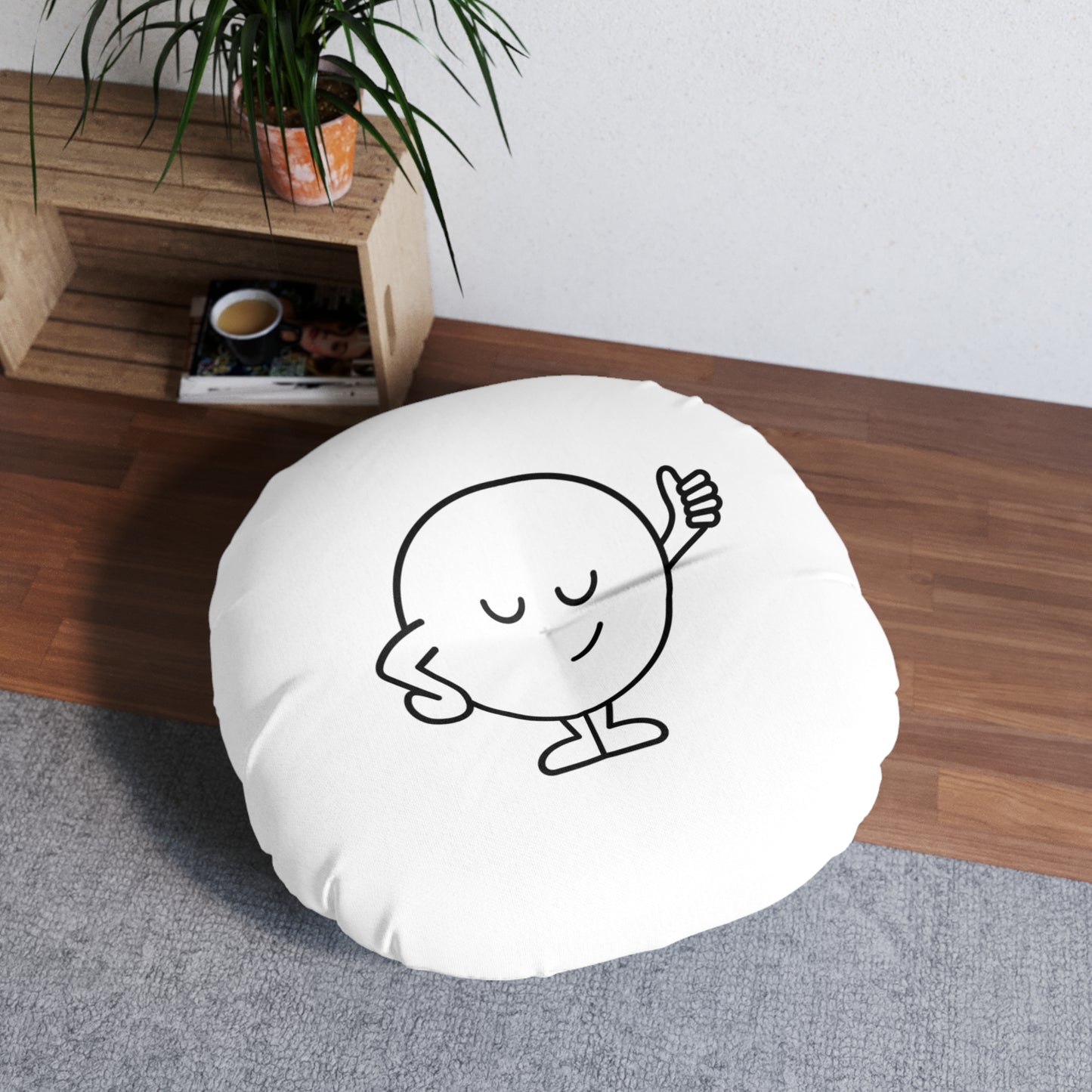 Tufted Floor Pillow, Round