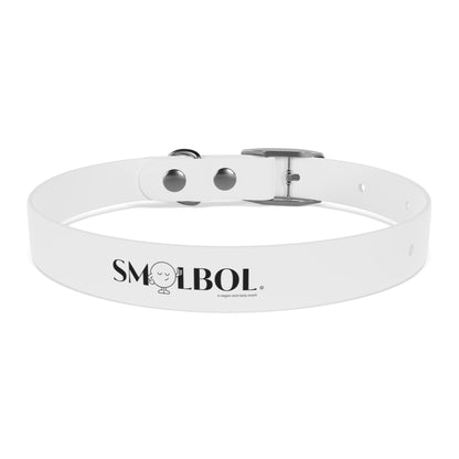 Personalized White Dog Collar — Adjustable Pet Collar with SMOLBOL Logo