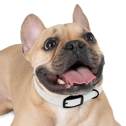 Personalized White Dog Collar — Adjustable Pet Collar with SMOLBOL Logo